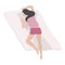 3D Isometric Flat Vector Set of Men And Women Sleeping Poses. Item 2