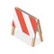 3D Isometric Flat Vector Set of Traffic Road Barriers. Item 1