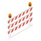 3D Isometric Flat Vector Set of Traffic Road Barriers. Item 2