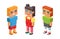 3d isometric kids children concept icons friends baby club childhood child girl boy cartoon son symbol young daughter