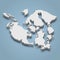 3d isometric map of San Juan Islands is an archipelago in Washin