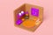 3d isometric room for halloween holiday party with cylinder stage podium empty, pumpkin head, tree, timber, skull, sofa, wooden