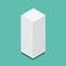 3d isometric vector classic white home fridge