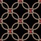 3d Jewelry ornate lace seamless pattern with red ruby gem stones. Luxury ornamental beautiful vector background. Modern repeat
