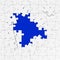 3D jigsaw puzzle pieces, blue background