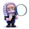 3d Judge magnifying glass