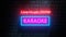 3d Karaoke Live Music Show neon street sign. Glowing karaoke banner, bright billboard, light sign board for karaoke music, club,