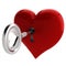 3d key and heart, Valentine Concept