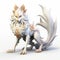 3d Kitsune: A Legendary Creature With Ornate Complexity