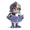 3d Knight reads newspaper