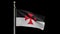 3D Knights templars flag on wind. Catholic military order medieval banner