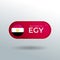 3D Label and Location Pointer Flag Nation of Egypt with Glossy Reflection