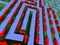 3D labyrinth with red arrow