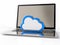 3D Laptop Background. Cloud Service Concept.