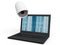 3d laptop and security surveillance camera