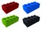 3D lego blocks isolated