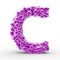 3D Letter C with abstract biological texture
