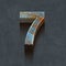 3d letters, number seven on a rusted metal surface, 3d render
