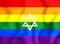 3D LGBT Flag of Israel.