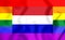 3D LGBT Flag of Netherlands.