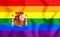 3D LGBT Flag of Spain.