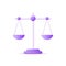 3D Libra isolated on white background. Price comparison symbol. Symbol of law and justice. Equality sign