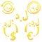 3D Libyan Dinar currency symbol set icon