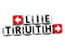 3D Lie Truth Button Click Here Block Text