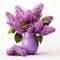 3d Lilac Arrangement: Sculpted Beauty In Monochromatic Colors