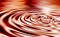 3D liquid ripples or CGI orange waves with a metallic reflection and circular lines surface. Texture, movement and