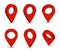 3d locator pin icon. Set of isometric pointer for map. Destination pin for navigation in travel. Collection of position marker of