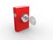 3d lock folder key data red paper