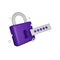3D lock secure icon, render password authentication concept, secret personal data protection.