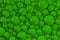 3d lots of green shiny bubbles