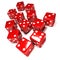 3d Lots of red dice