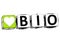 3D Love Bio Button Click Here Block Text