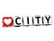 3D Love City Button Click Here Block Text