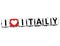 3D Love Italy Button cube text