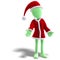 3d male icon toon character as Santa Claus