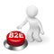 3d man with b2e business to employee button