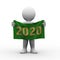 3d man cloth banner year 2020