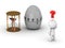 3D Man with Hourglass and Egg Timer