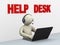 3d man with laptop - help desk