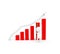 3d man measuring length of bar graph concept