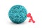 3D man pushing big data ball. 3D illustration