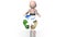 3d Man showing recycling symbol