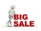 3d man standing with text big sale