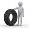 3d man and tyre