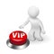 3d man with vip ( very important person ) button