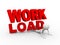 3d man work load burden concept